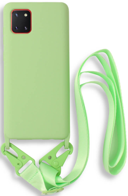 Bodycell Θήκη Σιλικόνης με Λουράκι Λαιμού - Samsung Galaxy Note 10 Lite - Green