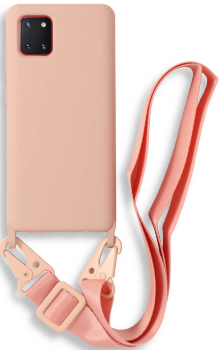 Bodycell Θήκη Σιλικόνης με Λουράκι Λαιμού - Samsung Galaxy Note 10 Lite - Pink (5206015001734)