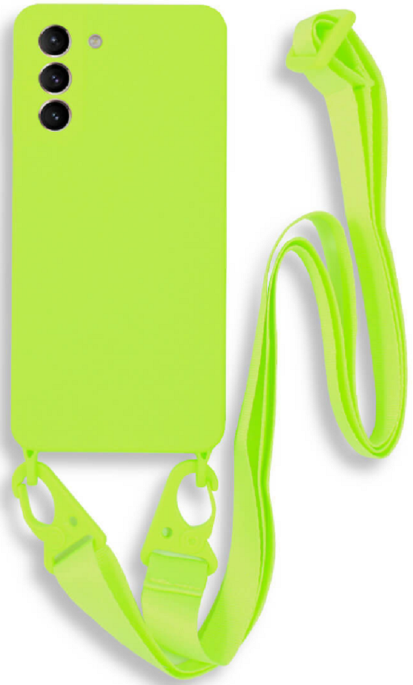 Bodycell Θήκη Σιλικόνης με Λουράκι Λαιμού - Samsung Galaxy S21 5G - Light Green (5206015001840)