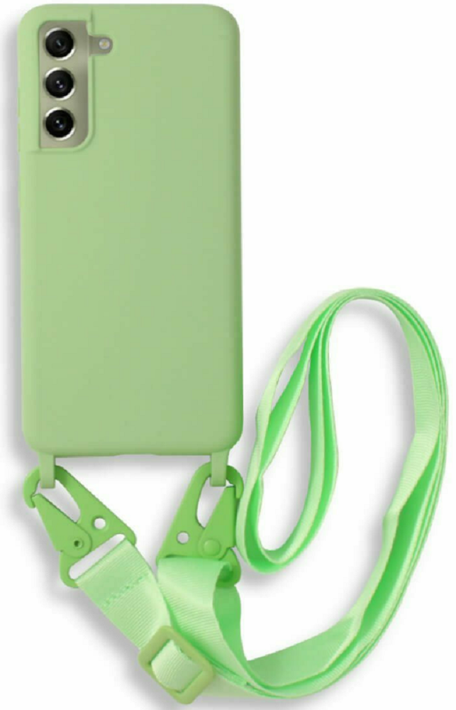 Bodycell Θήκη Σιλικόνης με Λουράκι Λαιμού - Samsung Galaxy S21 FE 5G - Green