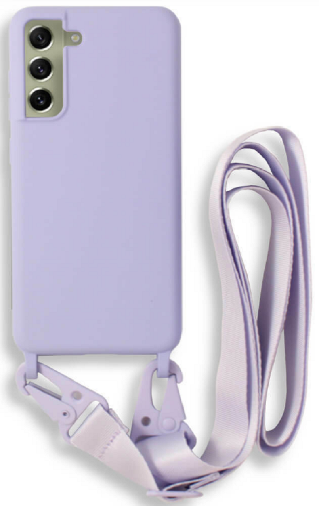 Bodycell Θήκη Σιλικόνης με Λουράκι Λαιμού - Samsung Galaxy S21 FE 5G - Violet