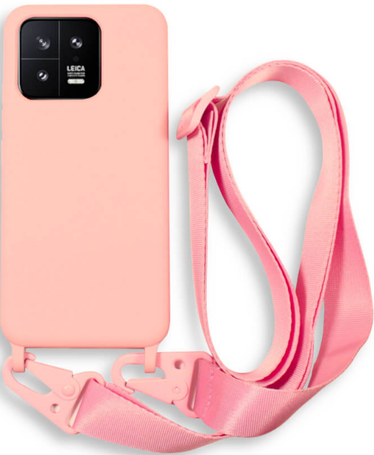 Bodycell Θήκη Σιλικόνης με Λουράκι Λαιμού - Xiaomi 13 - Pink