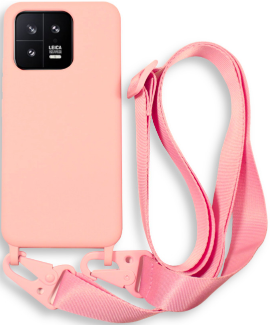 Bodycell Θήκη Σιλικόνης με Λουράκι Λαιμού - Xiaomi 13 Pro - Pink 