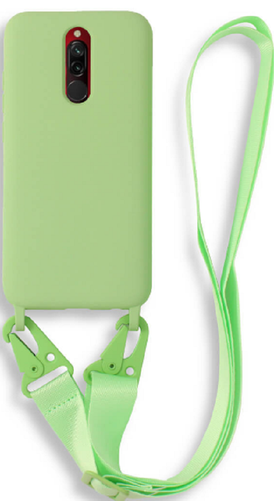 Bodycell Θήκη Σιλικόνης με Λουράκι Λαιμού - Xiaomi Redmi 8 - Green (5206015002762)
