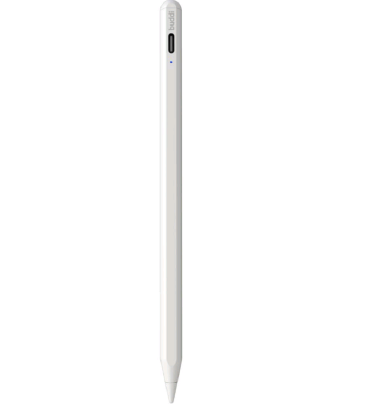 Buddi Flow Universal Active Stylus Pen - Μαγνητική Ψηφιακή Γραφίδα Αφής για Smartphone / Tablet - White - 5 Έτη Εγγύηση