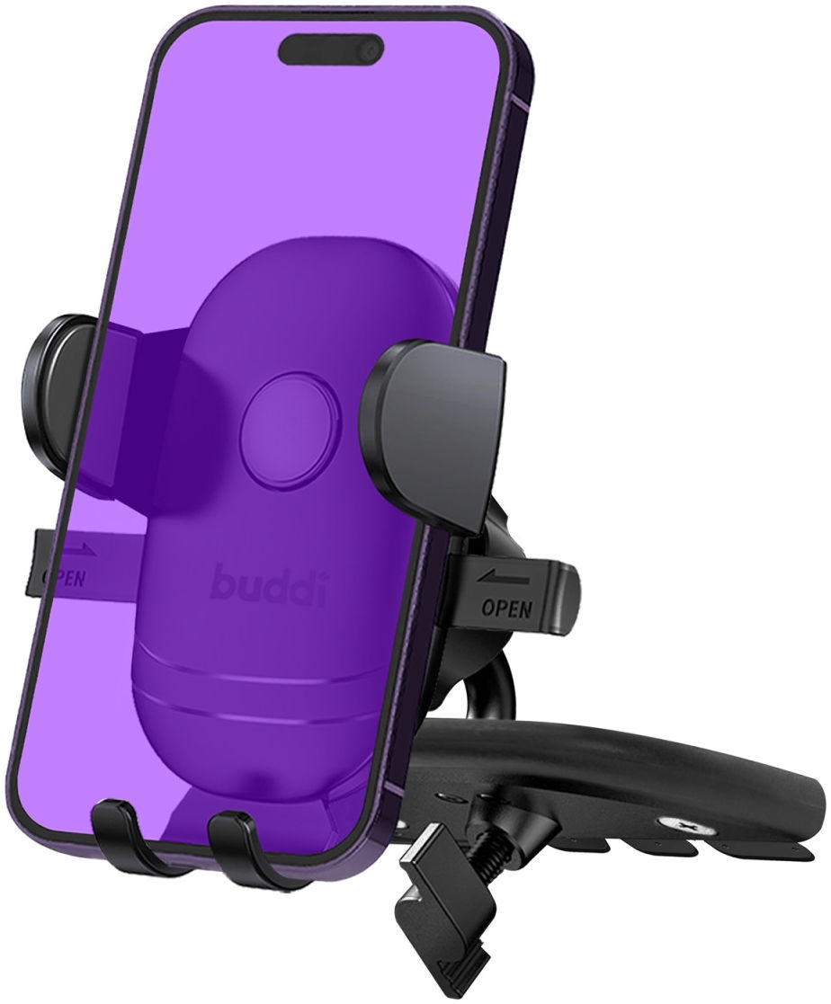 Buddi Phone Mount for Car CD Slot - Universal Ρυθμιζόμενη Βάση Στήριξης Κινητών / Smartphone για Υποδοχή CD Αυτοκινήτου - Black - 5 Έτη Εγγύηση