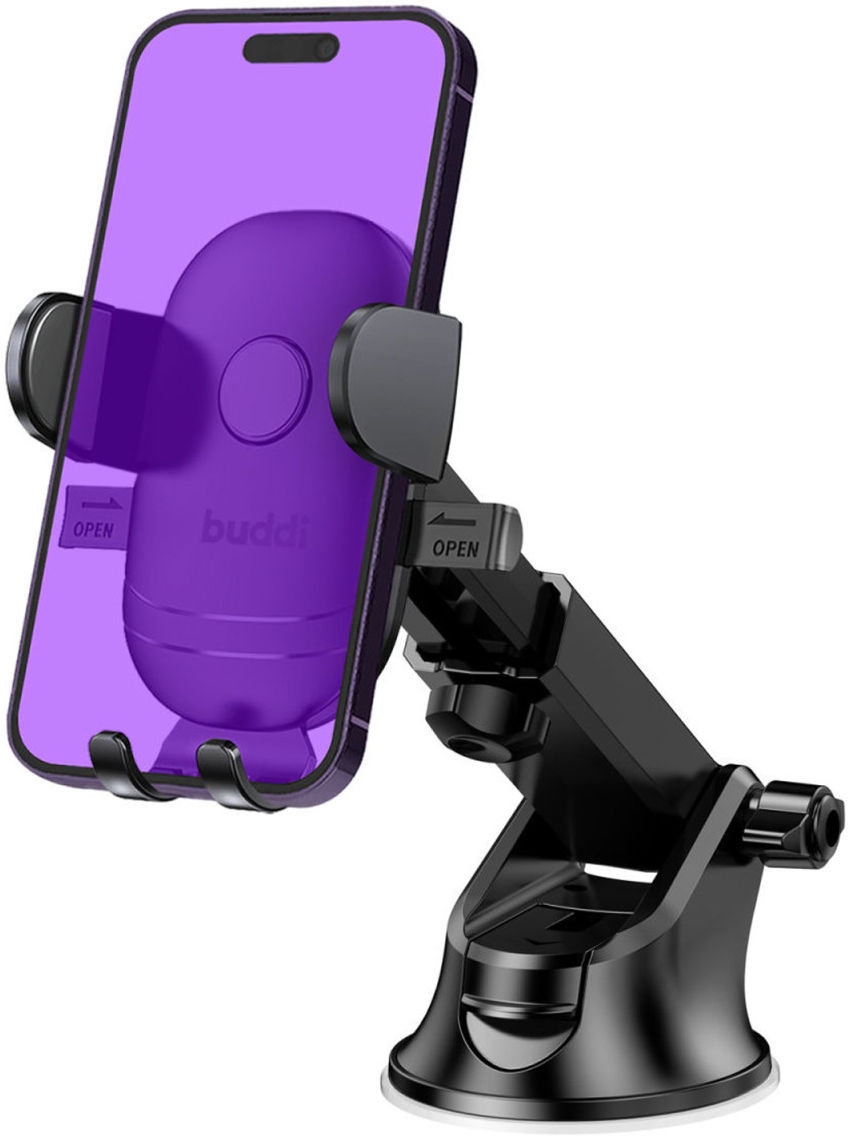 Buddi Phone Mount for Car Dashboard / Windshield - Universal Ρυθμιζόμενη Βάση Στήριξης Κινητών / Smartphone με Βεντούζα για Ταμπλό / Παρμπρίζ Αυτοκινήτου - Black - 5 Έτη Εγγύηση