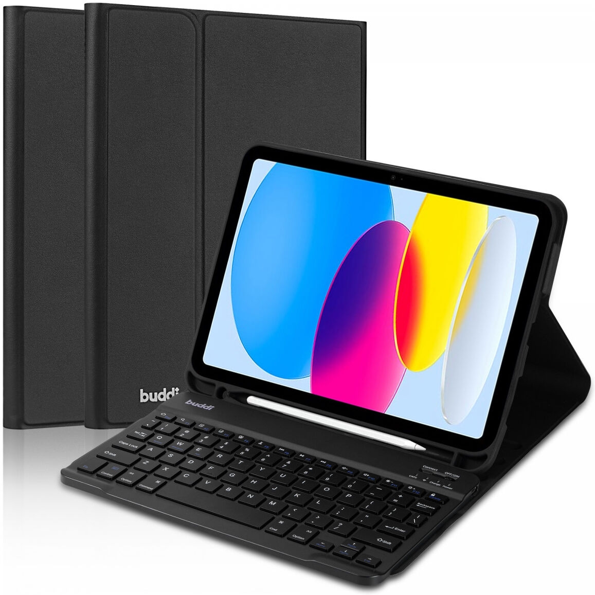 Buddi Zuna Keyboard Case - Θήκη με Υποδοχή για Apple Pencil και Πληκτρολόγιο Bluetooth - Apple iPad (A16) 11th Gen. 2025 11" / 10th Gen. 2022 10.9" - Black