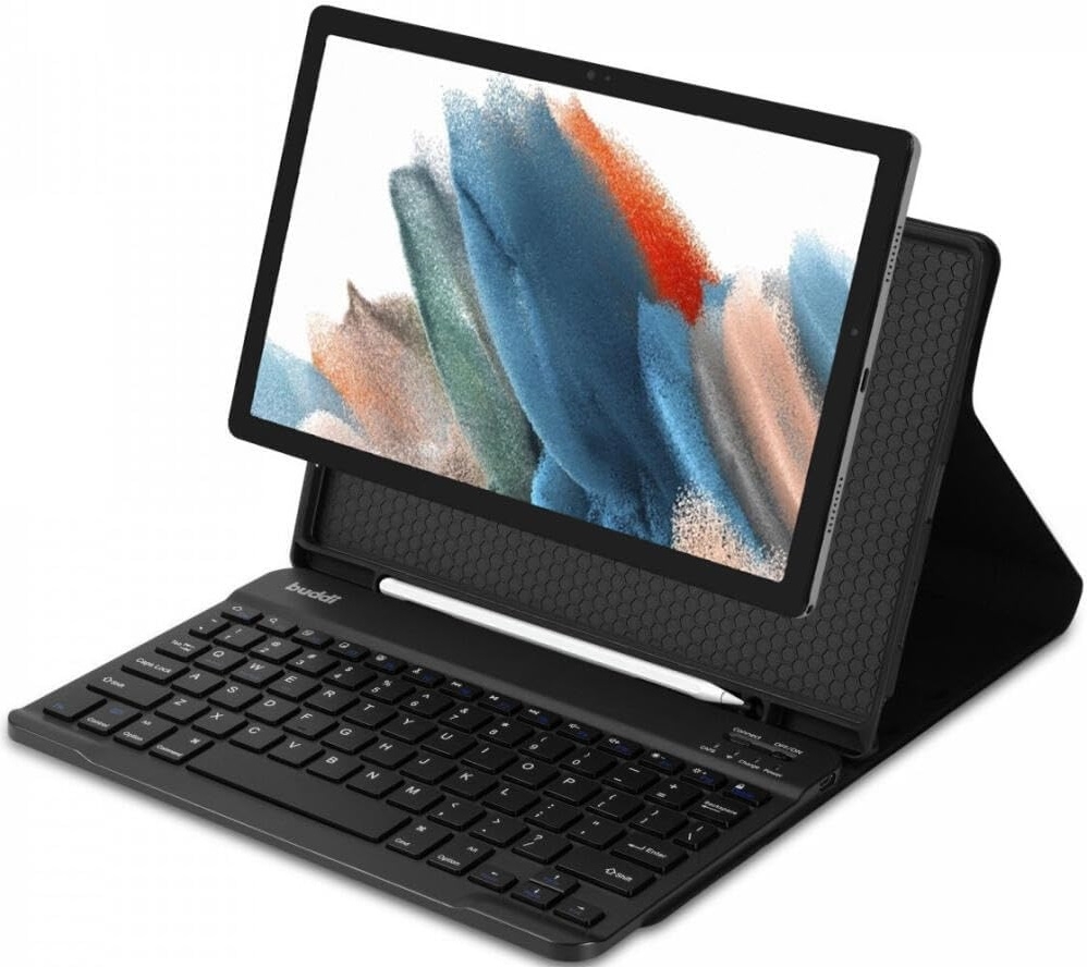 Buddi Zuna Keyboard Case - Θήκη με Υποδοχή για Γραφίδα και Πληκτρολόγιο Bluetooth - Samsung Galaxy Tab S10 Lite 10.9" / S10 FE 10.9" / S9 FE 10.9" / S9 11" Black