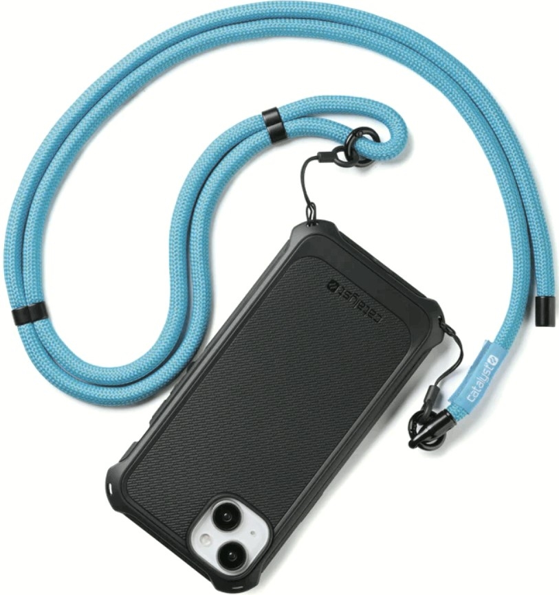 Catalyst Crossbody Shoulder Strap - Αποσπώμενο Ανθεκτικό Λουράκι Λαιμού για Αδιάβροχες & Ανθεκτικές Θήκες Κινητών Catalyst - 8mm - Neon Blue