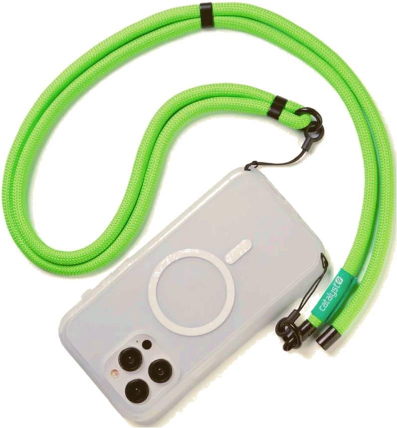 Catalyst Crossbody Shoulder Strap - Αποσπώμενο Ανθεκτικό Λουράκι Λαιμού για Αδιάβροχες & Ανθεκτικές Θήκες Κινητών Catalyst - 8mm - Neon Green