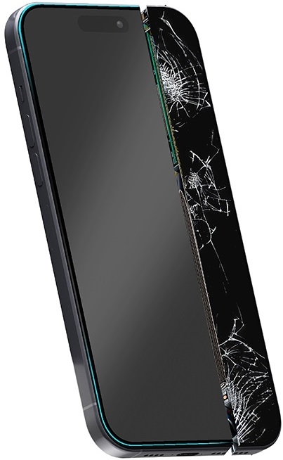 Crong 100D Nano Flexible Glass - Fullface Αντιχαρακτικό Υβριδικό Γυαλί Οθόνης - Apple iPhone 15 Plus - Black (CRG-NANO-IP67)