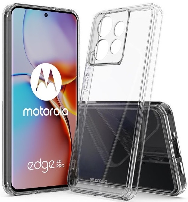 Crong Crystal Shield - Διάφανη Σκληρή Θήκη - Motorola Edge 40 Pro - Transparent