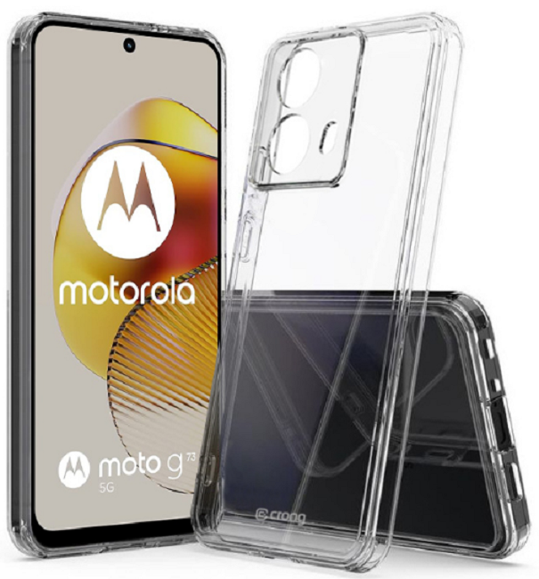 Crong Crystal Shield - Διάφανη Σκληρή Θήκη - Motorola Moto G73 - Transparent 