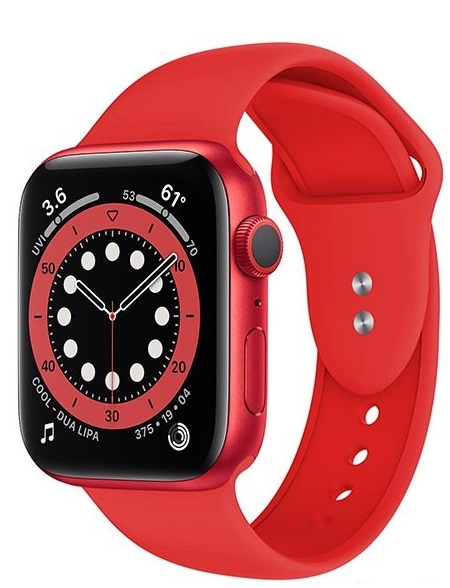 Crong Liquid Λουράκι Premium Σιλικόνης Apple Watch SE/11/10/9/8/7/6/5/4 (42/41/40mm) - Red