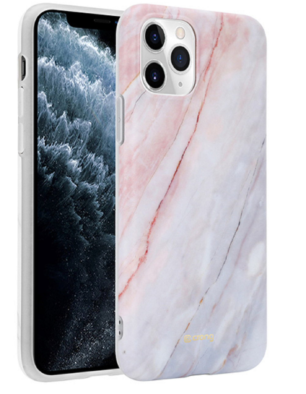 Crong Marble Θήκη Σιλικόνης Apple iPhone 11 Pro - Pink
