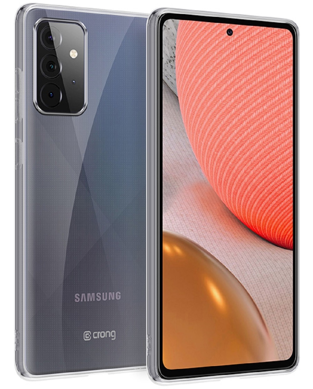 Crong Slim Διάφανη Θήκη Σιλικόνης Samsung Galaxy A72 - 0.8mm - Clear