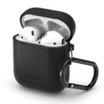 Spigen Θήκη Flexible Σιλικόνης για Airpods 2nd Gen / 1st Gen - Black (066CS24808) 