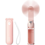 Ανεμιστηράκι JisuLife F8 Handheld Fan Life8 Φορητό Επαναφορτιζόμενο με Λουράκι Χειρός / Φακός 60 Lumens & PowerBank με 1 x Θύρα USB-A 2.000mAh - Pink (6975061530978)