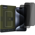 Αντιχαρακτικό Γυαλί Προστασίας Apple iPhone 16 Plus - Hofi Anti Spy Pro+ Tempered Glass Privacy Full Face Απορρήτου Οθόνης - 2 Τεμάχια - Black (5906302310876)
