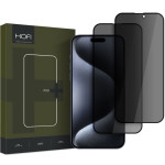 Αντιχαρακτικό Γυαλί Προστασίας Apple iPhone 16 Pro Max - Hofi Anti Spy Pro+ Tempered Glass Privacy Full Face Απορρήτου Οθόνης - 2 Τεμάχια - Black (5906302310890)