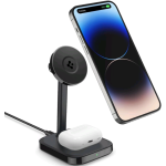 Ασύρματος Φορτιστής Spigen PF2100 ArcField Dual MagFit Charger Μαγνητική Βάση MagSafe για iPhone / AirPods 7.5W - Black (ACH05439)