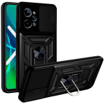Bodycell Armor Slide - Ανθεκτική Θήκη Realme C31 με Κάλυμμα για την Κάμερα & Μεταλλικό Ring Holder - Black (5206015010057)
