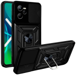 Bodycell Armor Slide - Ανθεκτική Θήκη Realme C35 με Κάλυμμα για την Κάμερα & Μεταλλικό Ring Holder - Black (5206015010118)