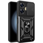 Bodycell Armor Slide - Ανθεκτική Θήκη Realme C55 με Κάλυμμα για την Κάμερα & Μεταλλικό Ring Holder - Black (5206015018688)