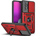 Bodycell Armor Slide - Ανθεκτική Θήκη Samsung Galaxy A33 5G με Κάλυμμα για την Κάμερα & Μεταλλικό Ring Holder - Red (5206015014338)
