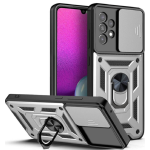 Bodycell Armor Slide - Ανθεκτική Θήκη Samsung Galaxy A53 5G με Κάλυμμα για την Κάμερα & Μεταλλικό Ring Holder - Silver (5206015011429)