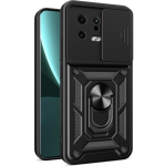 Bodycell Armor Slide - Ανθεκτική Θήκη Xiaomi 13 με Κάλυμμα για την Κάμερα & Μεταλλικό Ring Holder - Black (5206015011474)