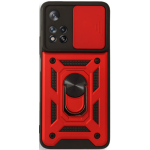 Bodycell Armor Slide - Ανθεκτική Θήκη Xiaomi Redmi Note 11 Pro Plus 5G με Κάλυμμα για την Κάμερα & Μεταλλικό Ring Holder - Red (5206015004018)