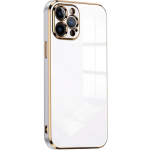 Bodycell Gold Plated - Θήκη Σιλικόνης Apple iPhone 13 Pro - White (5206015069185)