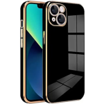 Bodycell Gold Plated - Θήκη Σιλικόνης Apple iPhone 14 - Black (5206015069222)