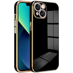 Bodycell Gold Plated - Θήκη Σιλικόνης Apple iPhone 14 Plus - Black (5206015069253)