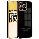 Bodycell Gold Plated - Θήκη Σιλικόνης Realme C53 / Narzo N53 - Black (5206015073953)