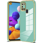 Bodycell Gold Plated - Θήκη Σιλικόνης Samsung Galaxy A21s - Mint Green (5206015069444)