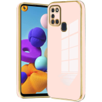 Bodycell Gold Plated - Θήκη Σιλικόνης Samsung Galaxy A21s - Pink (5206015071096)