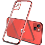 Bodycell HD Διάφανη Θήκη Σιλικόνης Apple iPhone 13 - Red (5206015067327)