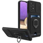 Bodycell Multifunction - Ανθεκτική Θήκη Samsung Galaxy A33 5G με Λουράκι Λαιμού / Κάλυμμα Κάμερας / Ring Holder / Υποδοχή Κάρτας - Black (5206015003493)