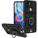 Bodycell Multifunction - Ανθεκτική Θήκη Xiaomi Redmi A2 Plus / A1 Plus με Λουράκι Λαιμού / Κάλυμμα Κάμερας / Ring Holder / Υποδοχή Κάρτας - Black (5206015017582)