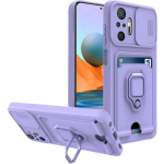 Bodycell Multifunction - Ανθεκτική Θήκη Xiaomi Redmi Note 10 Pro με Λουράκι Λαιμού / Κάλυμμα Κάμερας / Ring Holder / Υποδοχή Κάρτας - Purple (5206015008870)