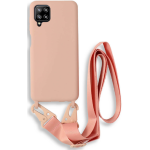 Bodycell Θήκη Σιλικόνης με Λουράκι Λαιμού - Samsung Galaxy A42 5G - Pink (5206015001505)