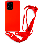 Bodycell Θήκη Σιλικόνης με Λουράκι Λαιμού - Xiaomi Redmi Note 12 Pro 5G / Poco X5 Pro - Red (5206015024054)