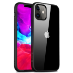 Crong Clear Διάφανη Θήκη με TPU Bumper Apple iPhone 12 mini - Black (CRG-CLRC-IP1254-BLK)