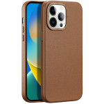 Duxducis Grit Elegant PU Leather - Σκληρή Θήκη MagSafe Apple iPhone 14 Pro - Brown (6934913036983)