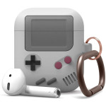 Elago AirPods Retro AW5 Hang Case - Ρετρό Θήκη Σιλικόνης για AirPods 2nd Gen / 1st Gen - Light Gray (EAPAW5-LGY)