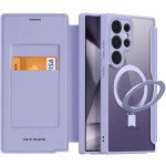 Flip MagSafe Θήκη Πορτοφόλι με Μαγνητικό Finger Holder - Samsung Galaxy S24 Ultra - Duxducis Skin X Pro - Purple (6934913020708)