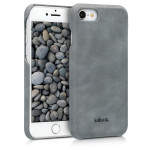 Kalibri Σκληρή Δερμάτινη Θήκη Apple iPhone SE 2022 / 2020 / 8 / 7 - Dark Grey (39345.19)